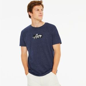 Aeropostale Mens Aero Logo Navy Blue T-Shirt